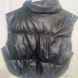 Forever 21 Sleek Black Puffy Vest Jacket